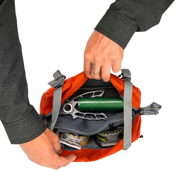 Simms GTS Padded Cube Medium Pakkbag, Simms Orange 