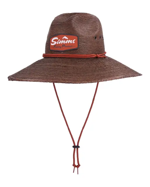 Simms Cutbank Sun Hat Chestnut Solhatt fra 100 % palmeblad og Stropp 