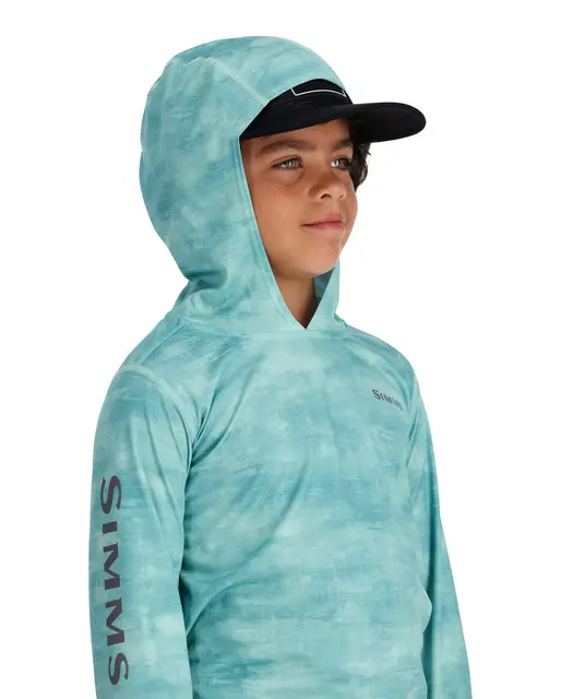 Simms Kid's Solar Tech Hoody S Sea Breeze Daze 