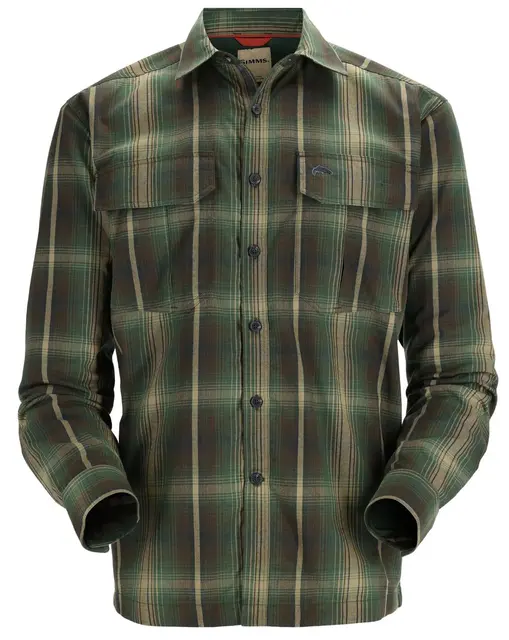 Simms Coldweather Shirt Hickory AOP M Meget god varm skjorte for kalde dager 