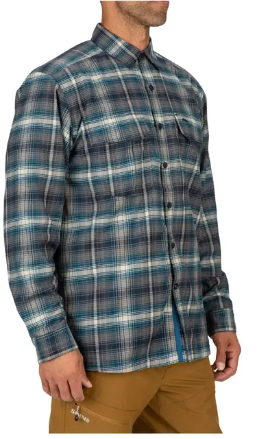 Simms Coldweather Shirt Hickory AOP M Meget god varm skjorte for kalde dager 