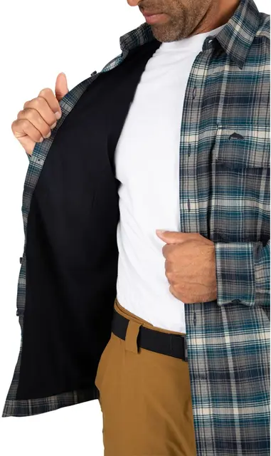 Simms Coldweather Shirt Hickory AOP M Meget god varm skjorte for kalde dager 