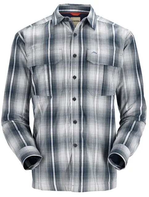 Simms Coldweather Shirt Hickory AOP M Meget god varm skjorte for kalde dager 