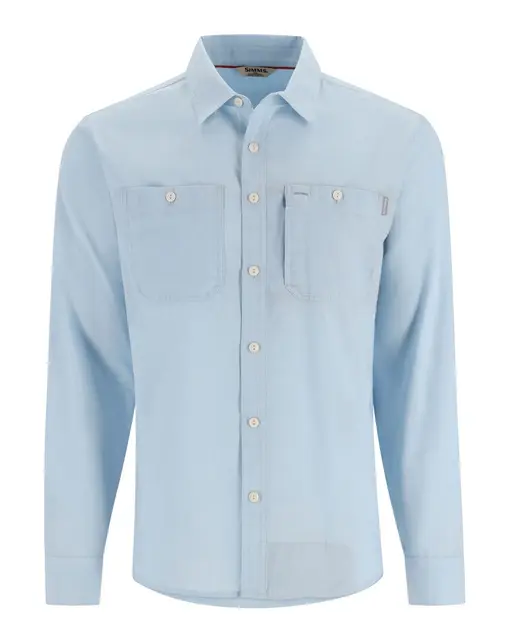 Simms Cutbank Chambray Shirt S Sky Chambray 