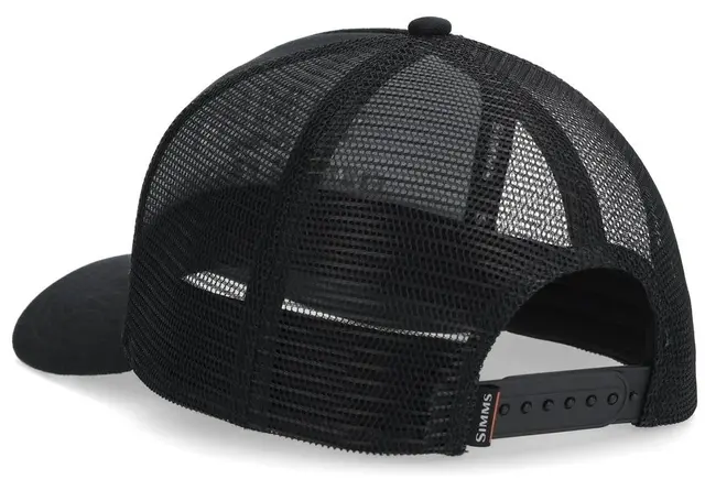 Simms Double Haul Trucker Black Klassisk trucker caps med Simms logo 