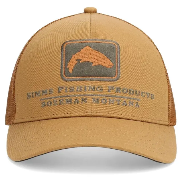 Simms Double Haul Icon Trucker Chestnut Klassisk trucker caps med Simms logo 