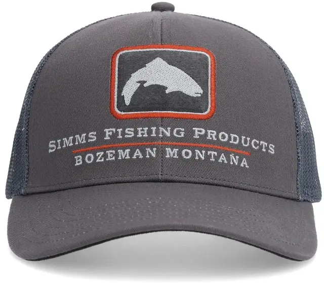 Simms Double Haul Icon Trucker Slate Klassisk trucker caps med Simms logo 