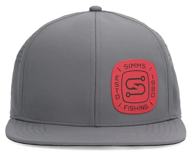 Simms Flatbill Cap Slate One size Caps med flat brem og Simms emblem 