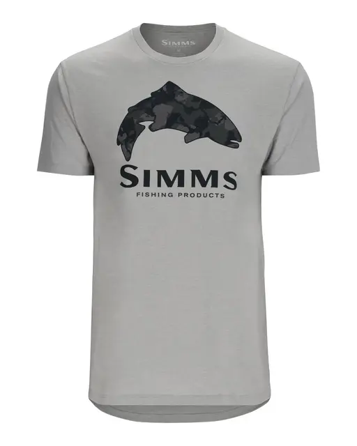 Simms Trout Regiment Camo T-Shirt CinM Myk og behagelig t-skjorte i grått 