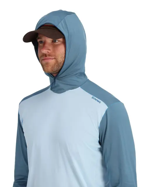 Simms Bugstopper Sflex Hoody Sky L Sol- og insektsbeskyttende hettegenser 