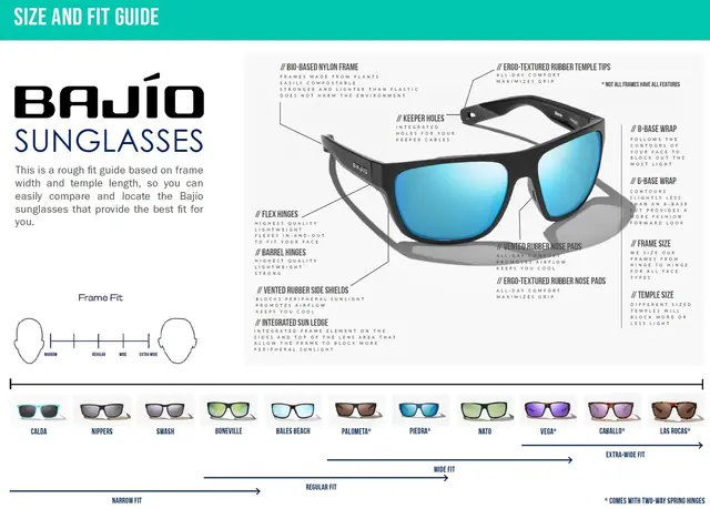 Bajio Bales Beach Dark Tort +1.5 Gloss Rose Mirror Polycarbonat Solbrille 