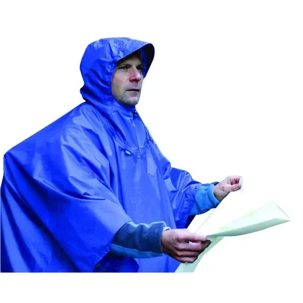 STS Poncho m/Tarp Blå Praktisk poncho med allværsoverheng 