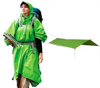 STS Poncho m/Tarp Praktisk poncho med allv&#230;rsoverheng