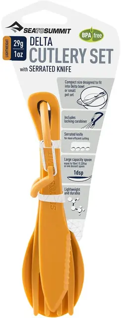 STS Delta Cutlery Set Orange Turbestikk 