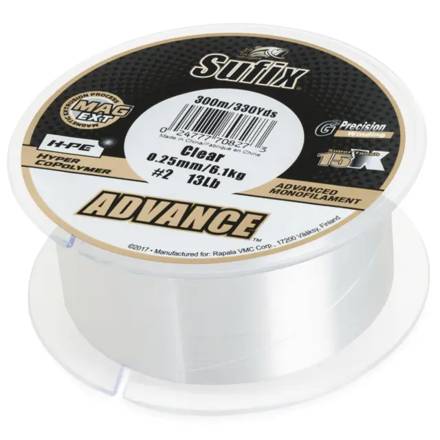 Sufix Advance Clear 300m 0,16 mm Beste nye monosene EFFTEX 2017 