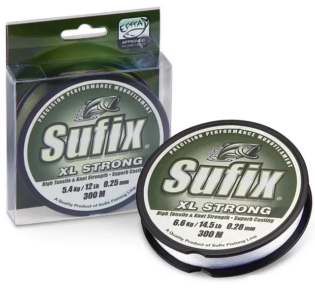 Sufix XL Strong Platinum 300m/0.16mm 2,2kg monofilament av høy kvalitet 