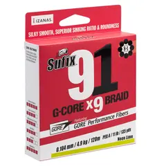 Sufix 91 Braid Neon Chartreuse 0,165mm 8,1kg 150m