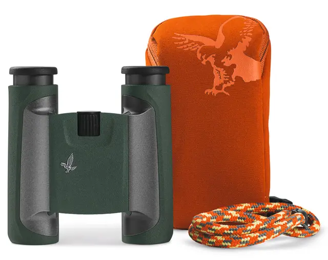 Swarovski CL Pocket 8x25 Green Mountain, bæreveske og rem 