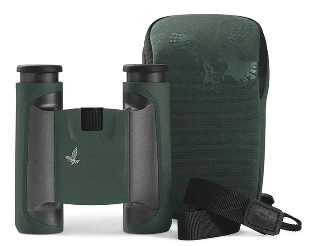 Swarovski CL Pocket 8x25 Green Wild Nature, bæreveske og rem 