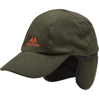 Swedteam Crest Loden Headwear Jaktkaps i lodenstoff med hette i oransj
