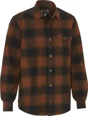Swedteam Lynx Wool Shirt Dark Orange S Varm og lett jaktskjorte