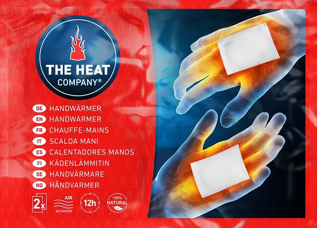 10-pack The Heat Company Håndvarmer Gir varme i opptil 12 timer 