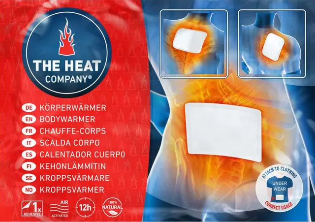 The Heat Company Kroppsvarmer Gir varme i opptil 12 timer 