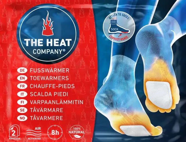 10-pack The Heat Company Tåvarmer Gir varme i opptil 8 timer 