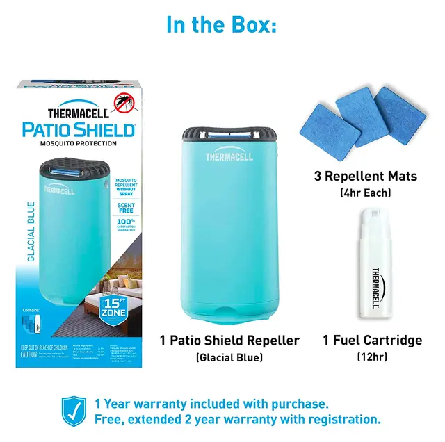 ThermaCELL Myggjager Halo Mini Sort Jager mygg, knott og stikkende insekter 