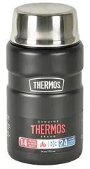 Thermos S/S King Mattermos Svart 0,71L Matt svart rustfri mattermos