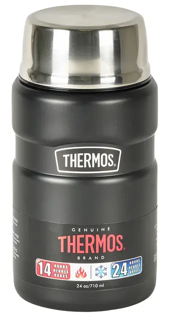 Thermos S/S King Mattermos Svart 0,71L Matt svart rustfri mattermos 