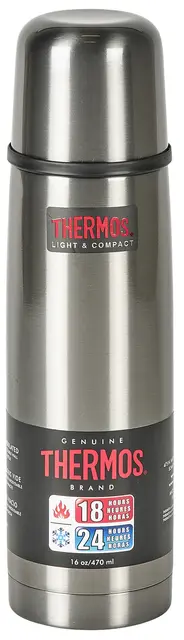 Thermos Light & Compact Termos Grå 0,5L Rustfri termos til kald og varm drikke 