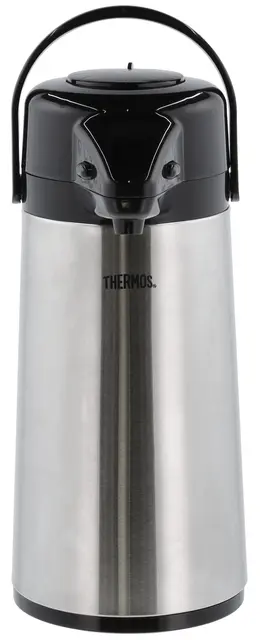 Thermos Termokanne Svart/stål 1,9 L Rustfri termikanne med glassinnsats 