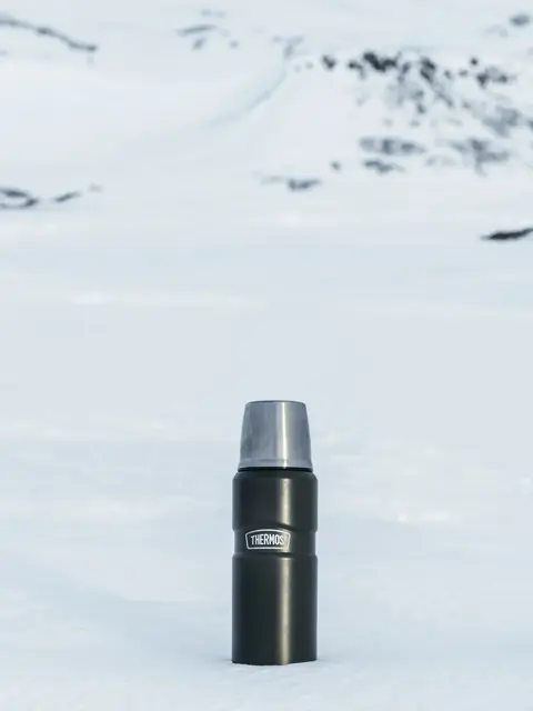 Thermos Stainless King Termos Army 0,47L Termos i rustfritt stål med kopplokk 