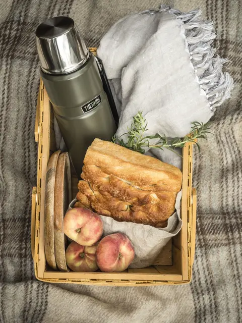 Thermos Stainless King Termos Army 1,2L Termos i rustfritt stål med håndtak 