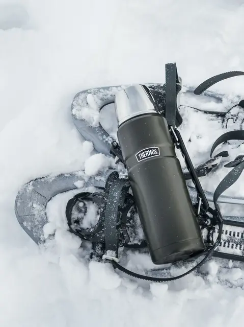 Thermos Stainless King Termos Army 1,2L Termos i rustfritt stål med håndtak 