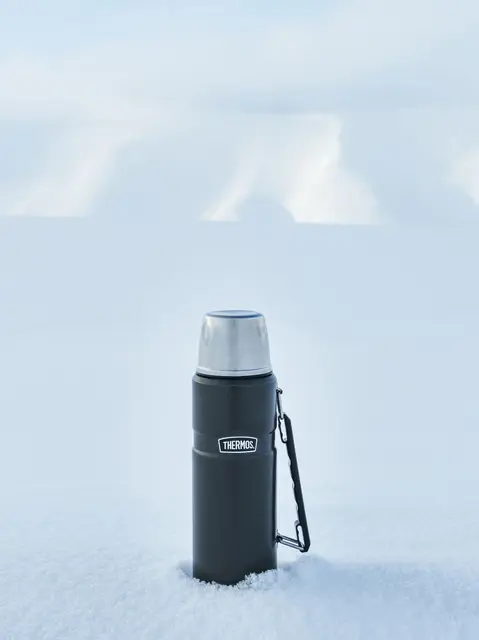 Thermos Stainless King Termos Army 1,2L Termos i rustfritt stål med håndtak 