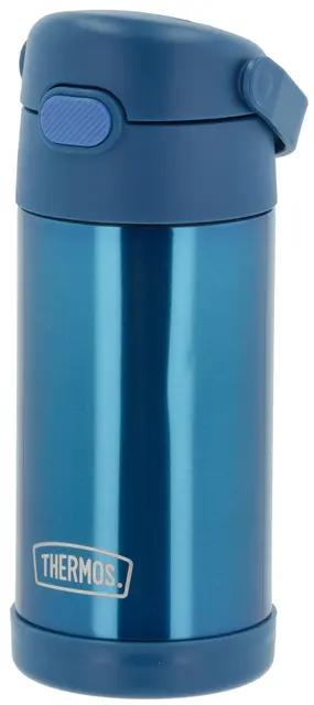 Thermos Funtainer Drikkeflaske m sugerør Blå 355ml 