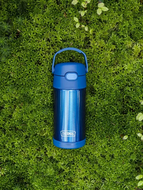 Thermos Funtainer Drikkeflaske m sugerør Blå 355ml 