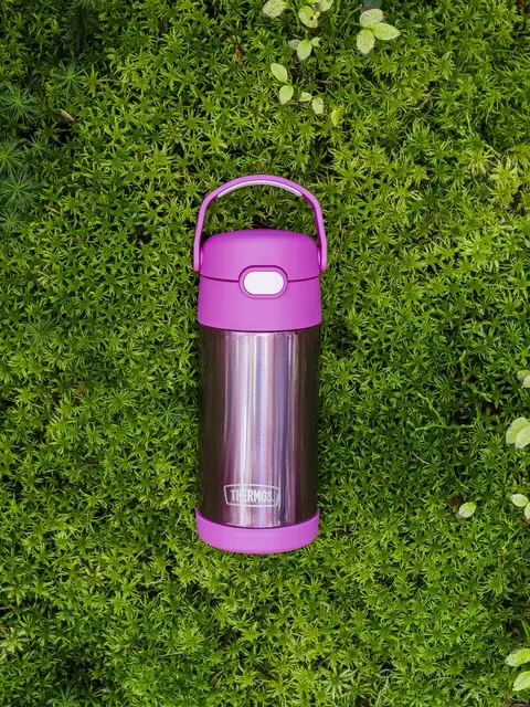 Thermos Funtainer Drikkeflaske m sugerør Pink 355ml 