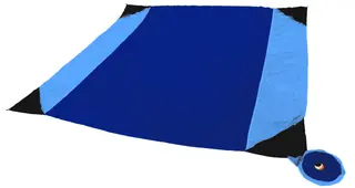 Ticket To The Moon Beach Blanket Strandpledd, 213x213 cm