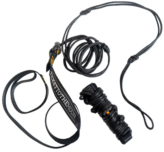 Ticket To The Moon Lightest Strap Opphengstau Dyneema, sort 