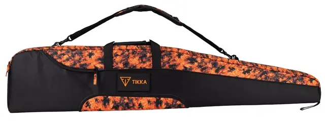 Tikka/Sako Orange Digi Camo Polstret riflefutteral med skiftbar logo 