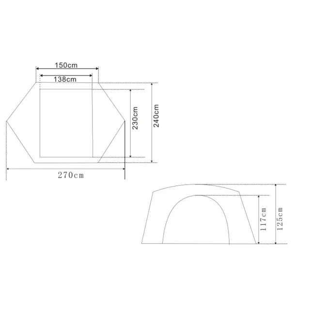 Urberg 2-Person Dome Tent G3 3-sesongs kuppeltelt i Kombu Green 