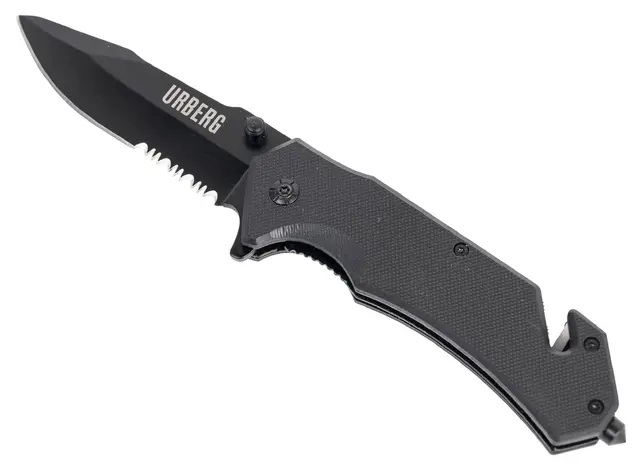 Urberg Folding Knife Black Foldekniv med optimalt grep 