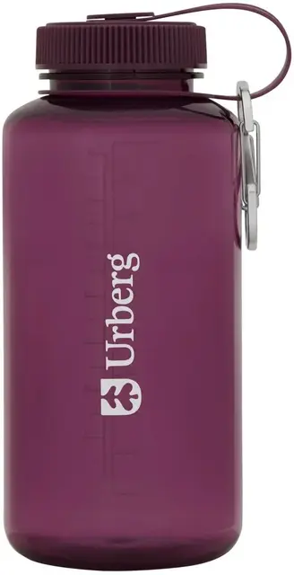 Urberg Tritan bottle 1000ml Dark purple Drikkeflaske med skrukork og karabinkrok 