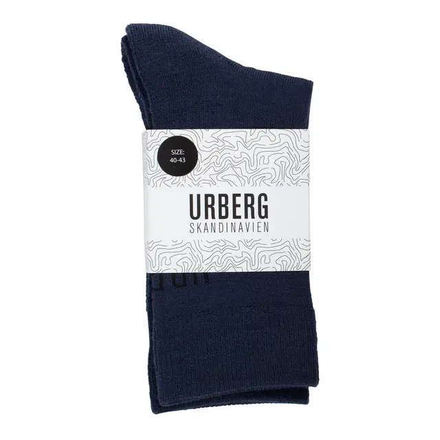 Urberg Hiking Wool Sock G2 36-39 Myke tur- og hverdagssokker Black iris 