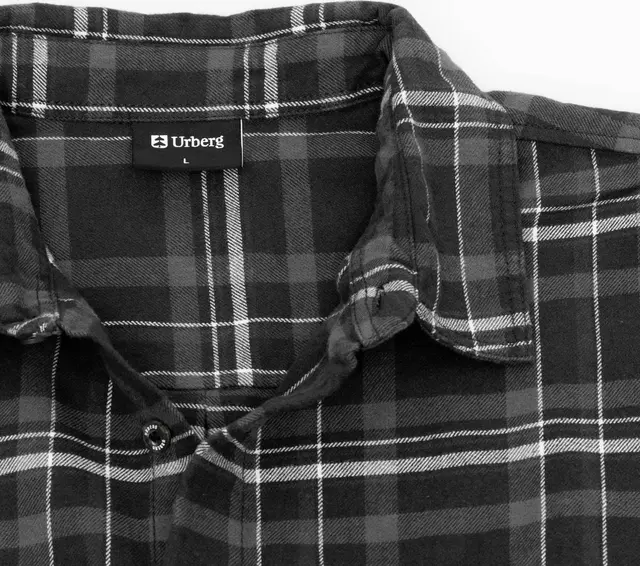 Urberg Flannel LS w Strap Shirt Men Black Beauty L 