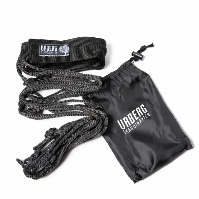 Urberg Hammock Hanging Kit Silver Skånsomt bredt bånd for hengekøyer 