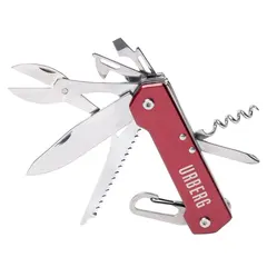 Urberg Multi Function Knife Red Multiverkt&#248;y med 9 deler